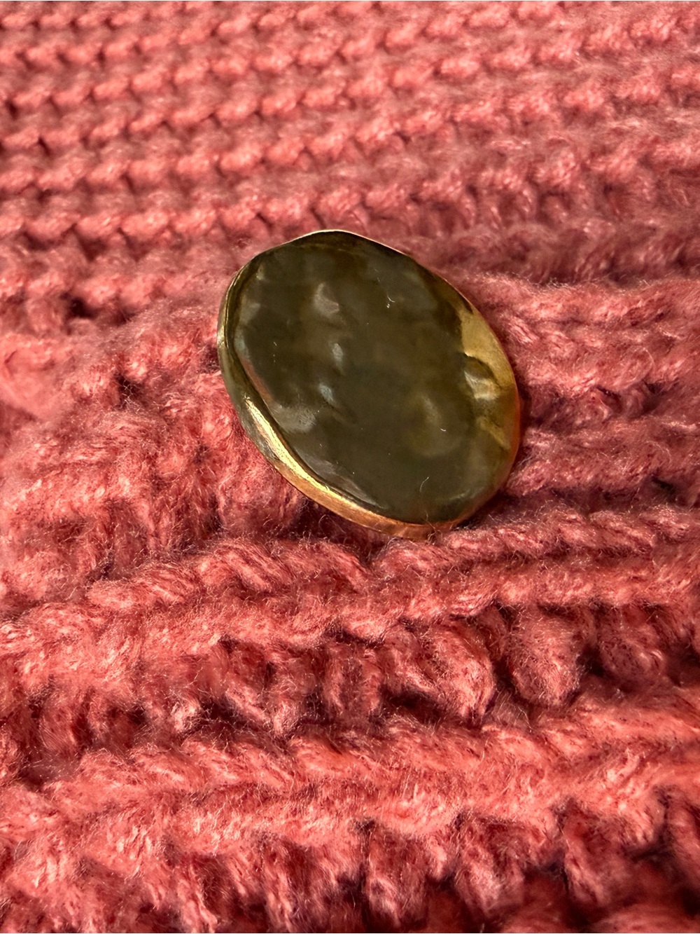 Handknit Button-Front Vest - Rust - Picture 6 of 9